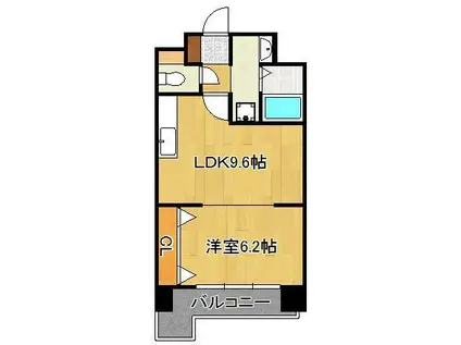 竪町センタービル(1LDK/9階)の間取り写真