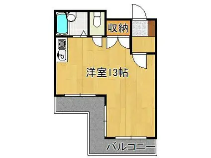 シティハイツ木町(ワンルーム/4階)の間取り写真