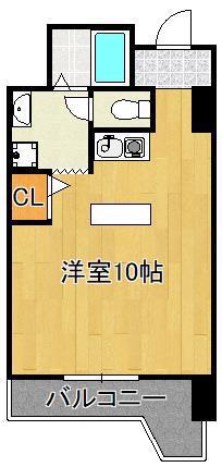 メゾンガーデンプラザ(ワンルーム/4階)の間取り写真