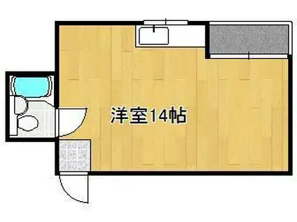 朝日ハイツ(ワンルーム/3階)の間取り写真