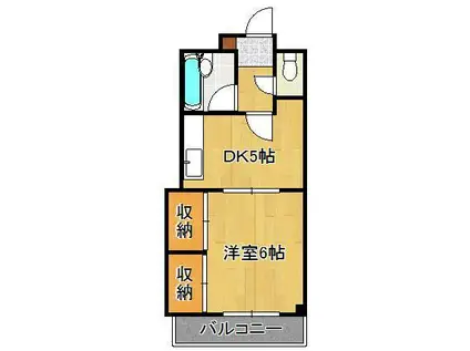 フレール清水(1DK/6階)の間取り写真