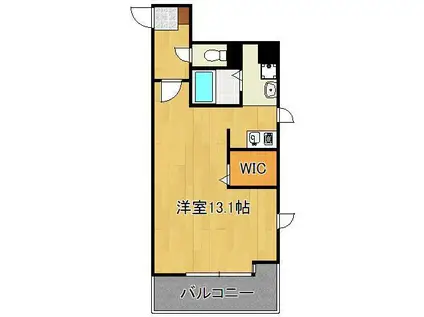 ユーフォリウム・マタマ(1K/6階)の間取り写真