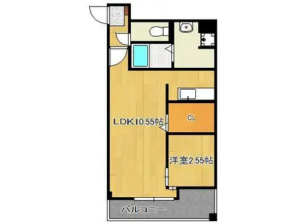 ユーフォリウム・マタマ(1LDK/8階)の間取り写真