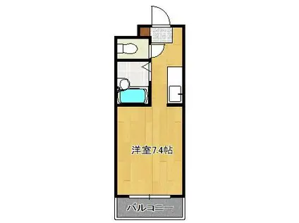 井堀C.V(1K/5階)の間取り写真