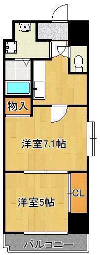 アヴィニールNO5(2K/11階)の間取り写真
