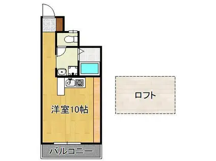 ボナール久(ワンルーム/7階)の間取り写真