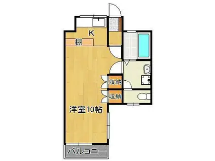 ルネッサンス真鶴(1K/2階)の間取り写真