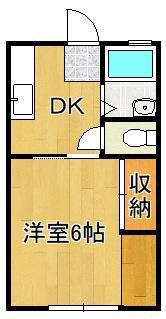 サンシティ清水(1DK/1階)の間取り写真