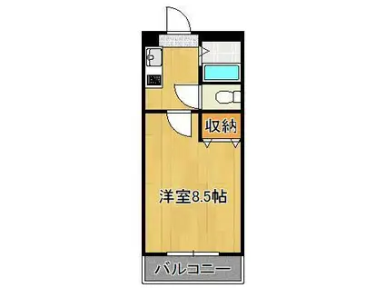 ロイヤルアネックス(1K/7階)の間取り写真