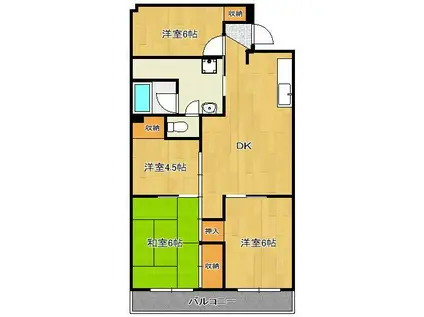 田町ビル(4LDK/5階)の間取り写真