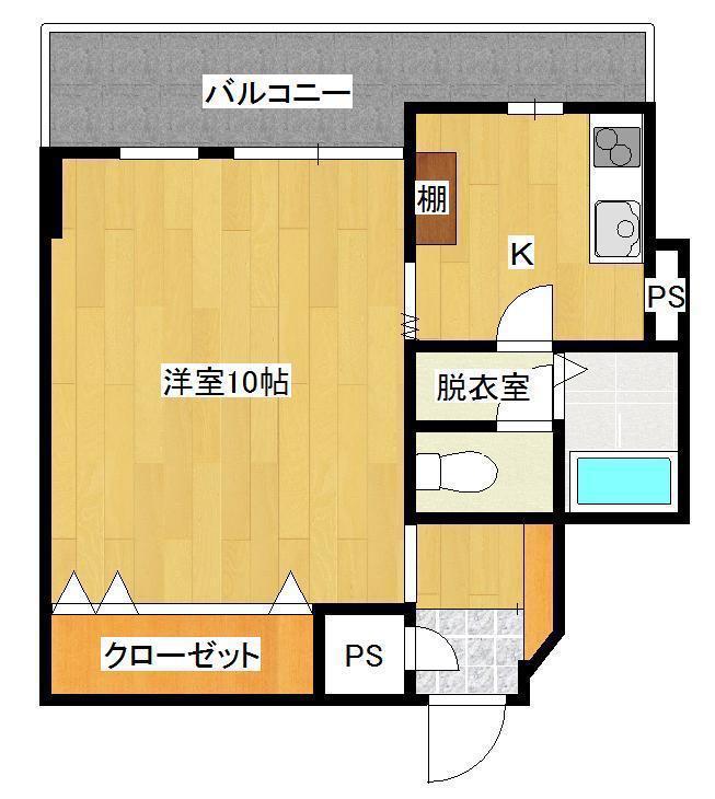 ACEビル(1K/3階)の間取り写真