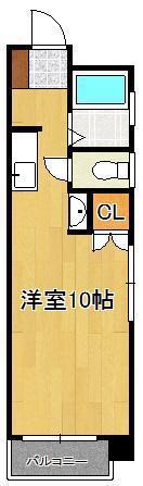 ダイナコート小倉下到津(ワンルーム/5階)の間取り写真