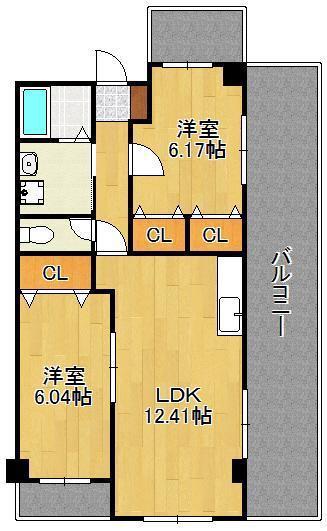 K-T・M・J BLD(2LDK/4階)の間取り写真