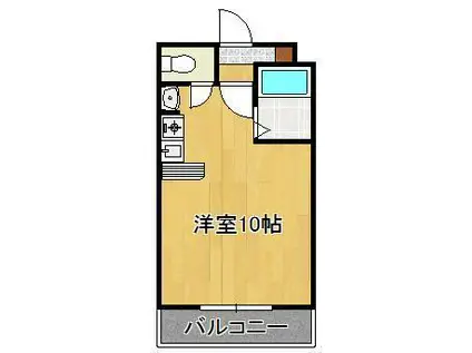 オリエンタル朝日ヶ丘(ワンルーム/2階)の間取り写真