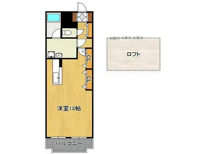 サンシティ日明(ワンルーム/8階)の間取り写真