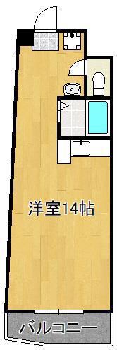 サンシティ日明(ワンルーム/4階)の間取り写真