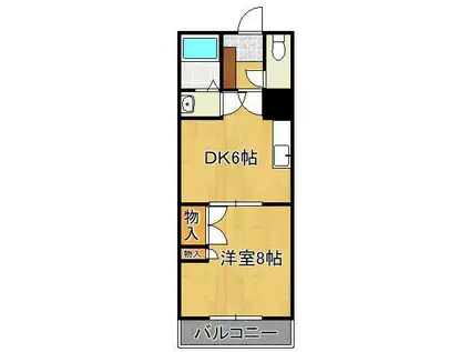 コーポ美生 2(1DK/3階)の間取り写真