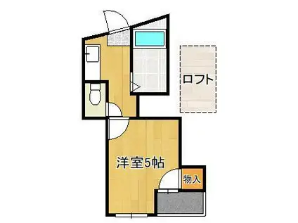 アーバンハイツ(1K/2階)の間取り写真