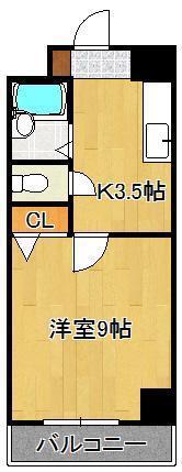 ギャラン南小倉(1K/11階)の間取り写真