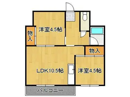 E-LUX1(2LDK/6階)の間取り写真