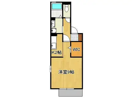 シルクハイツ(1K/1階)の間取り写真