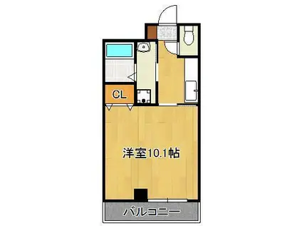 COCOメゾン(1K/3階)の間取り写真