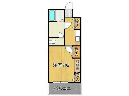 シャルマン・ステューディオⅢ(1K/3階)の間取り写真