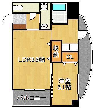 サンシャイン・ポート中井(1LDK/6階)の間取り写真