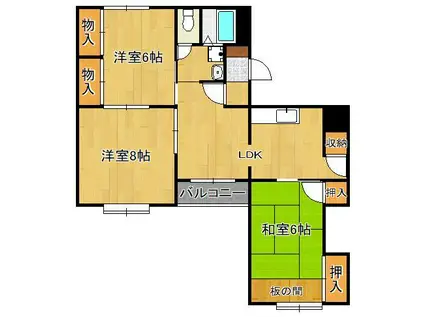 E‐LUXMIYAKO(3LDK/4階)の間取り写真