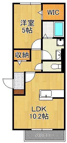 エトワール中井(1LDK/3階)の間取り写真