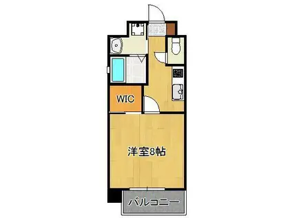 ハーヌルNAKAI(1K/3階)の間取り写真