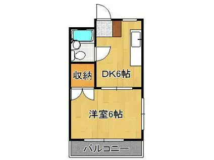 シャルム真鶴(1K/2階)の間取り写真