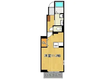 ベルニーニ(ワンルーム/1階)の間取り写真