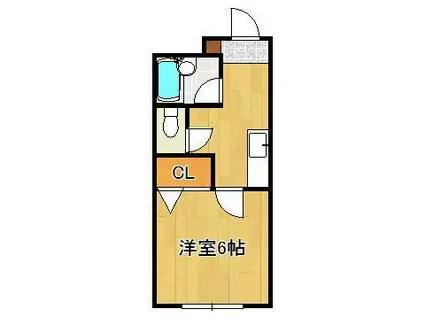 田中第3ハイツ(1K/2階)の間取り写真