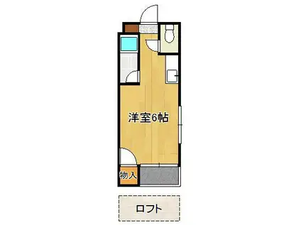 ソフィ21緑ヶ丘(ワンルーム/2階)の間取り写真