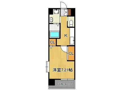 アミュゼ西小倉(1K/4階)の間取り写真