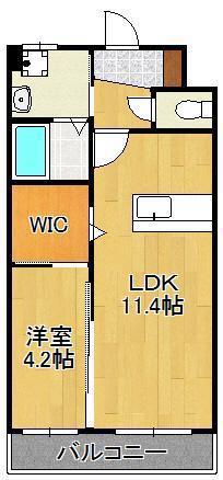 ギャラン竪町(1LDK/9階)の間取り写真