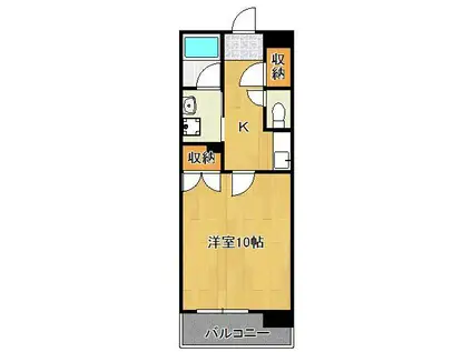 アブニール篠崎第2ビル(1K/1階)の間取り写真