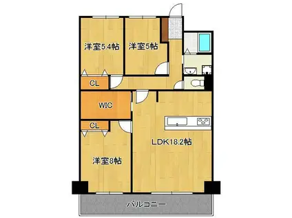 コープ野村大手町Ⅱ(3LDK/10階)の間取り写真