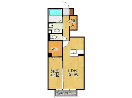 D-ROOM泉台A棟(1LDK/1階)の間取り写真