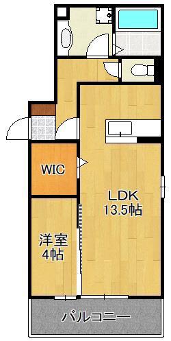 LIEU DE REPOS(1LDK/2階)の間取り写真