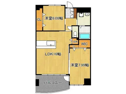 KSK青葉コアプレイス(2LDK/3階)の間取り写真