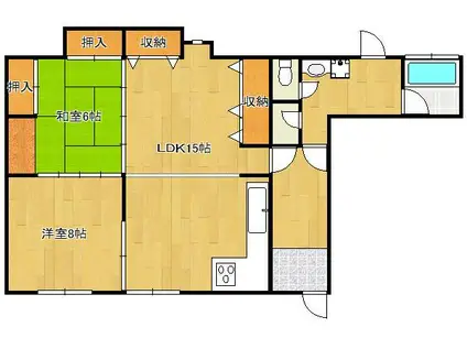 メゾン・デ・プリンセス(2LDK/1階)の間取り写真