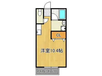 TENOU BLD(ワンルーム/3階)の間取り写真