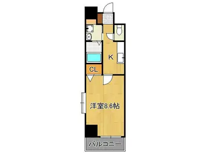 到津の杜 桜花(1K/10階)の間取り写真