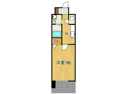 到津の杜 桜花(1K/3階)の間取り写真
