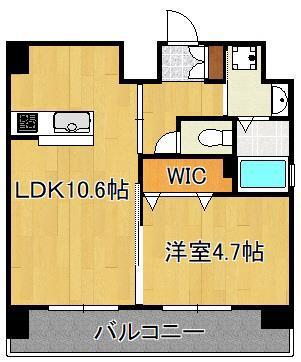 プレシャス南小倉(1LDK/4階)の間取り写真