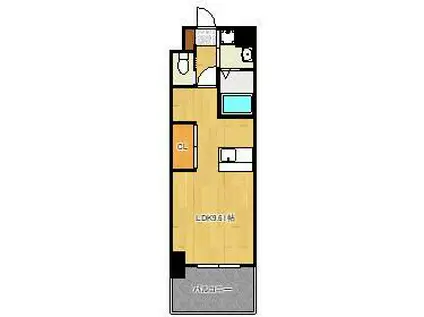 ウィングスNEXT西小倉(ワンルーム/3階)の間取り写真