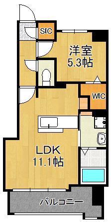 アースコートYSシティ室町(1LDK/6階)の間取り写真