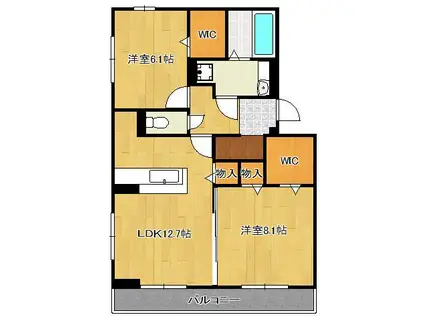 D-ROOM中井(2LDK/2階)の間取り写真